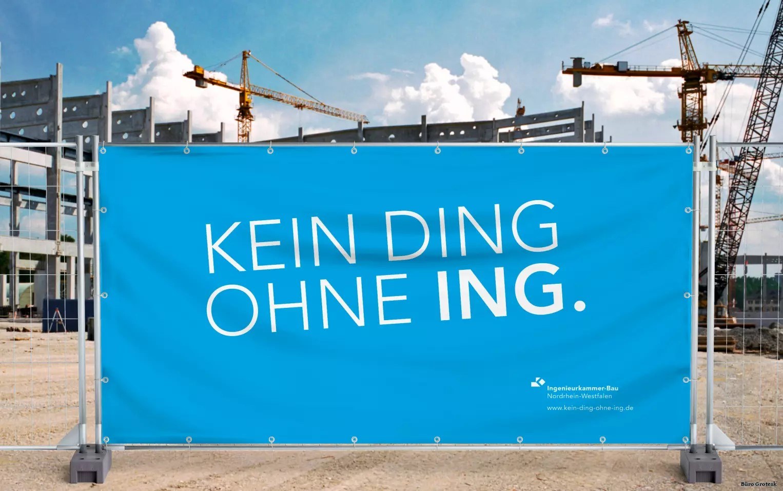 Kein Ding ohne Ing. Bauzaunbanner